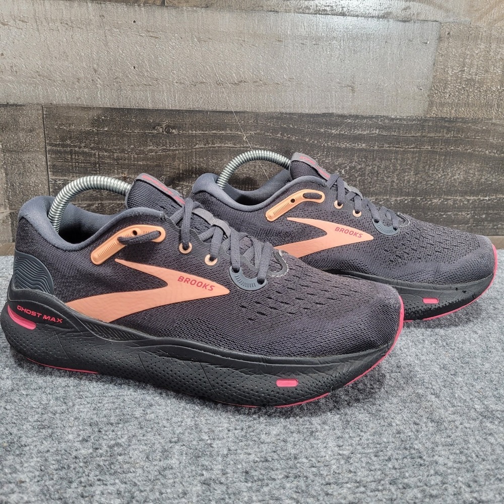 Brooks Ghost Max Womens 9.5 Shoes Running Walking Sneaker Black 1203951B049 Gym - Picture 4 of 16